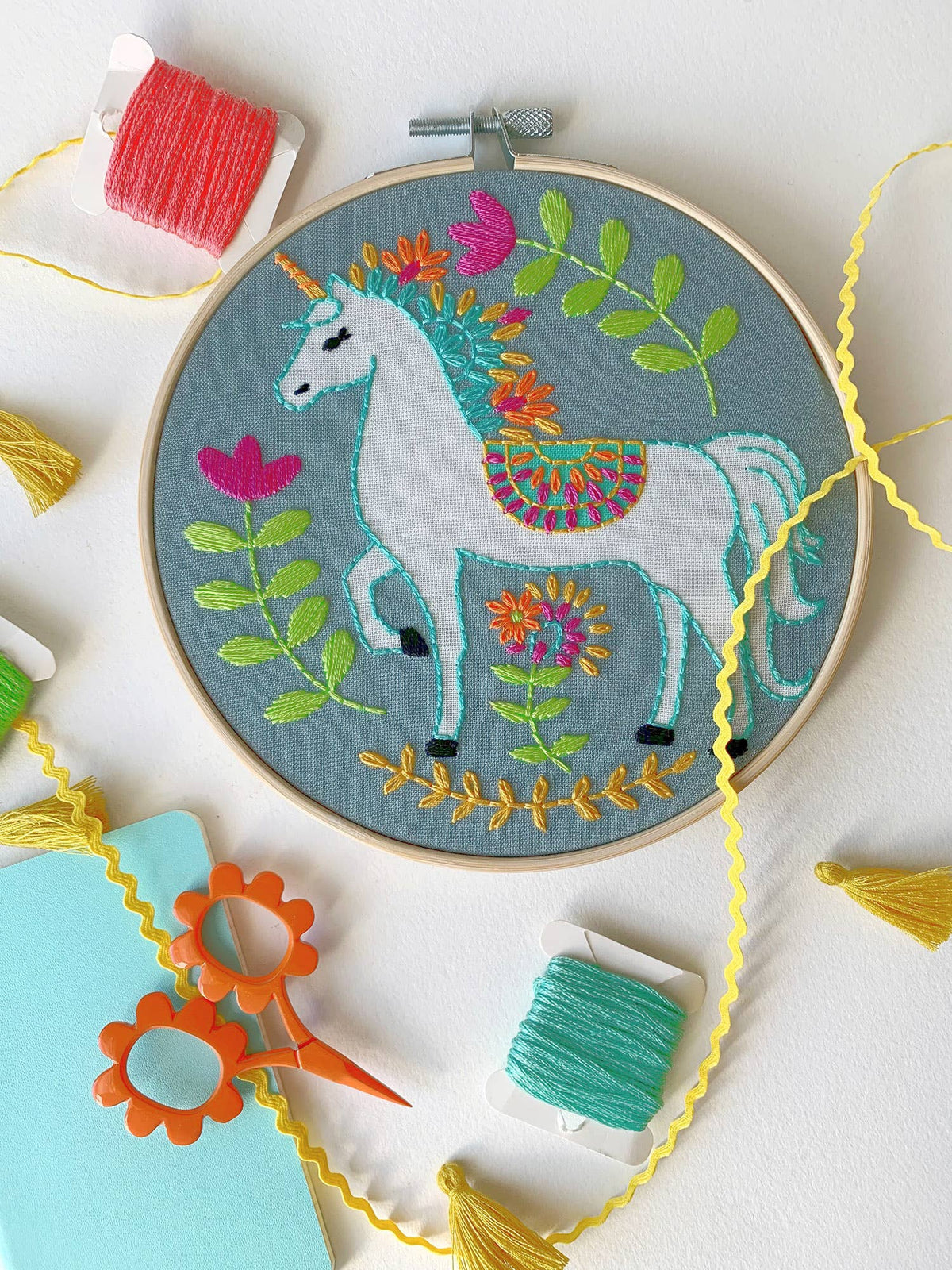 Rikrack Unicorn Embroidery Kit