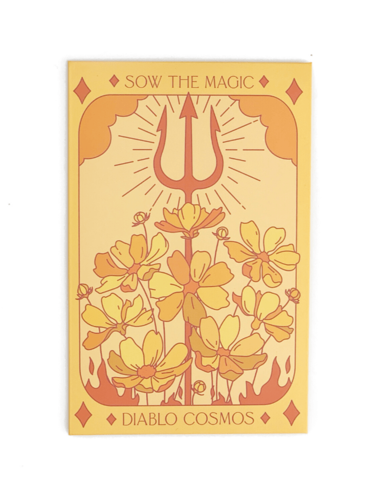 Sow the Magic Diablo Cosmos Tarot Garden + Gift Seed Packet