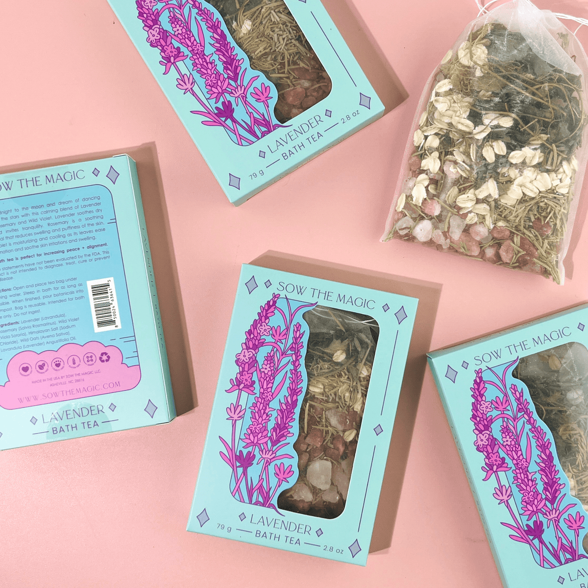 Sow the Magic Lavender Lovers Tarot Botanical Bath Tea Box
