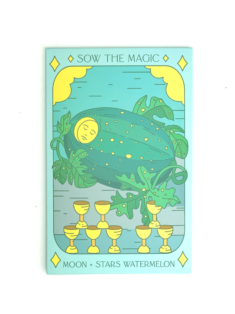 Sow the Magic Moon and Stars Watermelon Tarot Garden Seed Packet