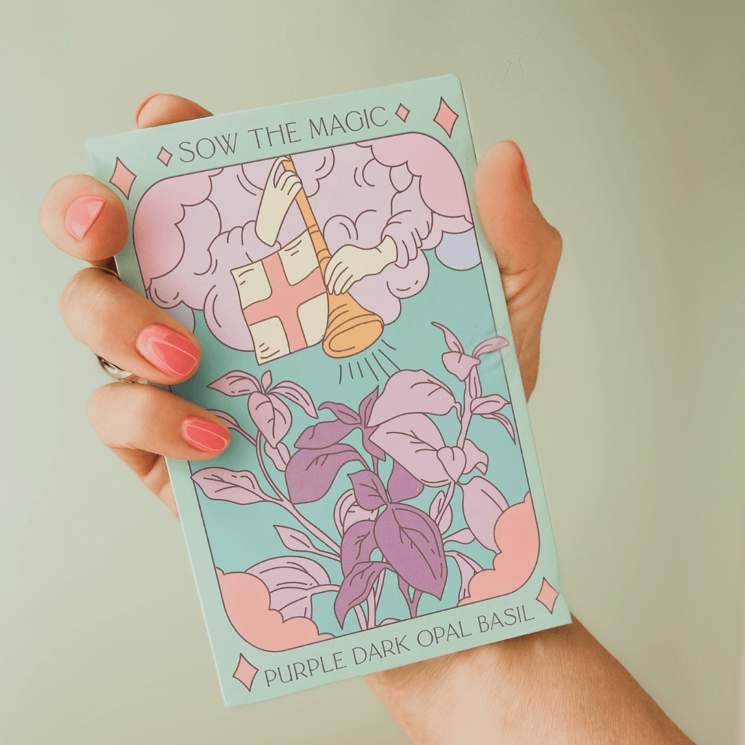 Sow the Magic Purple Dark Opal Basil Tarot Garden + Gift Seed Packet