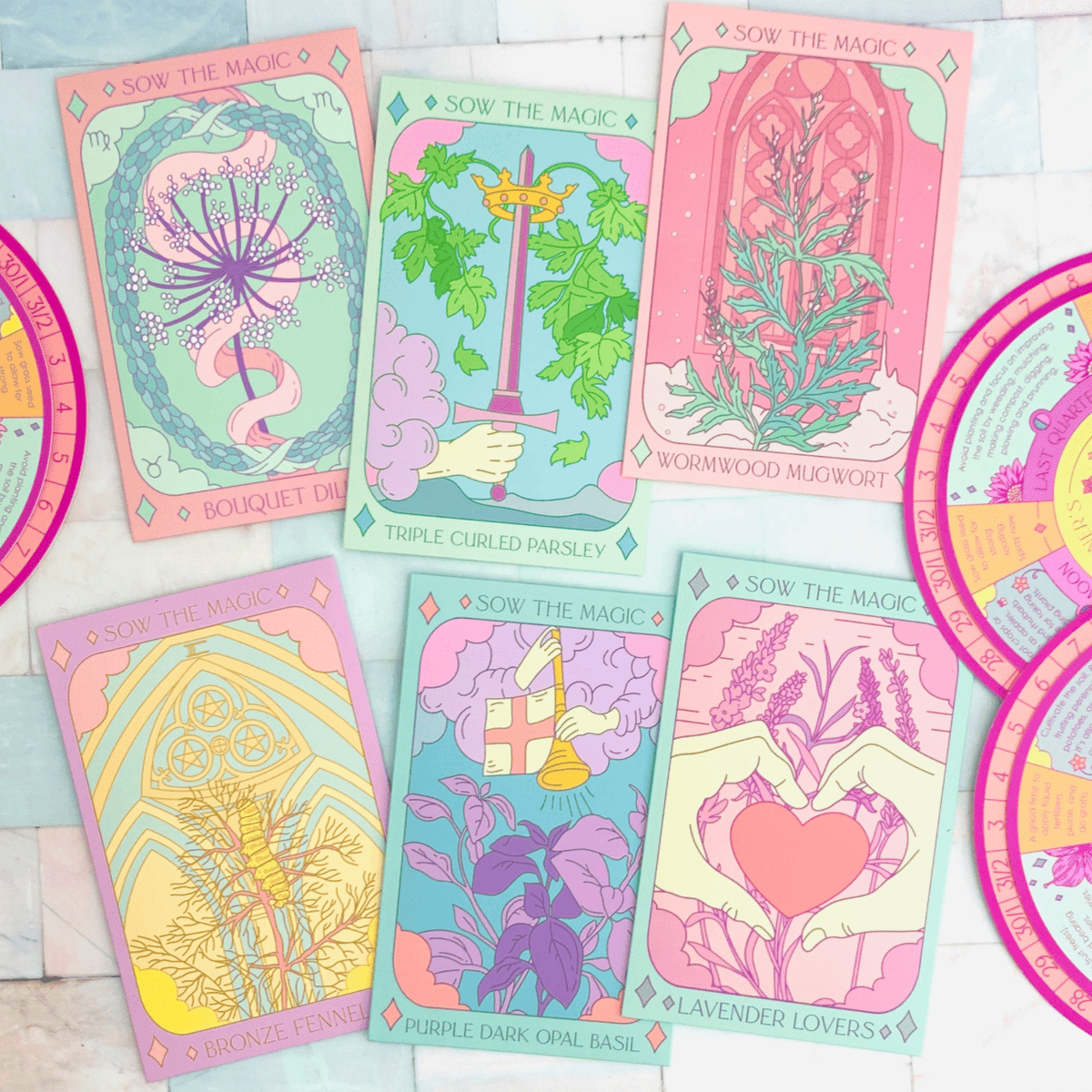 Sow the Magic Purple Dark Opal Basil Tarot Garden + Gift Seed Packet